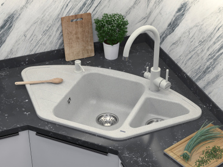 Смеситель для кухни Paulmark ESSEN Es213211-310 на мойку серый